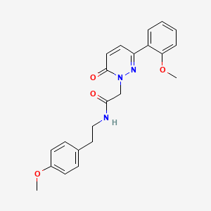 molecular formula C22H23N3O4 B3299939 N-[2-(4-methoxyphenyl)ethyl]-2-[3-(2-methoxyphenyl)-6-oxopyridazin-1-yl]acetamide CAS No. 899946-71-5
