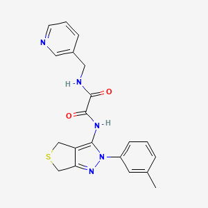 molecular formula C20H19N5O2S B3299945 N1-(pyridin-3-ylmethyl)-N2-(2-(m-tolyl)-4,6-dihydro-2H-thieno[3,4-c]pyrazol-3-yl)oxalamide CAS No. 899952-24-0