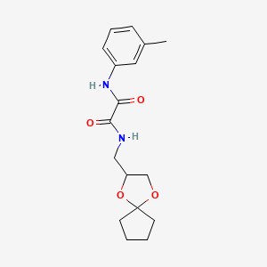 N1-(1,4-dioxaspiro[4.4]nonan-2-ylmethyl)-N2-(m-tolyl)oxalamide