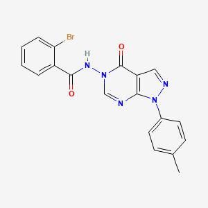 molecular formula C19H14BrN5O2 B3300020 2-bromo-N-(4-oxo-1-(p-tolyl)-1H-pyrazolo[3,4-d]pyrimidin-5(4H)-yl)benzamide CAS No. 899966-63-3