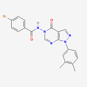 molecular formula C20H16BrN5O2 B3300026 4-bromo-N-(1-(3,4-dimethylphenyl)-4-oxo-1H-pyrazolo[3,4-d]pyrimidin-5(4H)-yl)benzamide CAS No. 899967-30-7