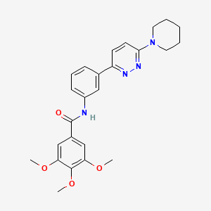 molecular formula C25H28N4O4 B3300038 3,4,5-trimethoxy-N-(3-(6-(piperidin-1-yl)pyridazin-3-yl)phenyl)benzamide CAS No. 899969-91-6