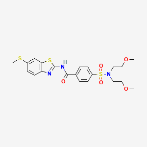 4-(N,N-bis(2-methoxyethyl)sulfamoyl)-N-(6-(methylthio)benzo[d]thiazol-2-yl)benzamide