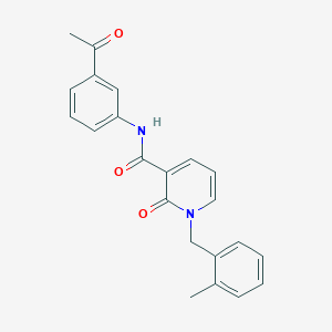 molecular formula C22H20N2O3 B3300071 N-(3-acetylphenyl)-1-(2-methylbenzyl)-2-oxo-1,2-dihydropyridine-3-carboxamide CAS No. 899991-28-7