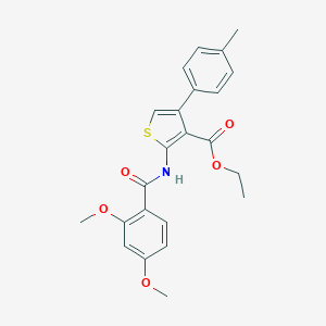 molecular formula C23H23NO5S B330010 Ethyl 2-[(2,4-dimethoxybenzoyl)amino]-4-(4-methylphenyl)-3-thiophenecarboxylate 