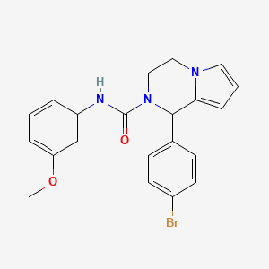 molecular formula C21H20BrN3O2 B3300114 1-(4-bromophenyl)-N-(3-methoxyphenyl)-3,4-dihydropyrrolo[1,2-a]pyrazine-2(1H)-carboxamide CAS No. 900001-80-1