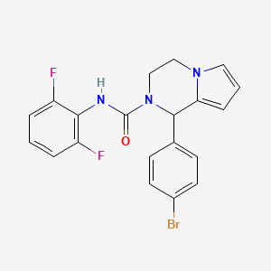 molecular formula C20H16BrF2N3O B3300120 1-(4-bromophenyl)-N-(2,6-difluorophenyl)-3,4-dihydropyrrolo[1,2-a]pyrazine-2(1H)-carboxamide CAS No. 900001-88-9