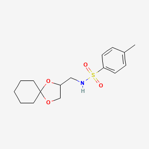 molecular formula C16H23NO4S B3300139 N-({1,4-dioxaspiro[4.5]decan-2-yl}methyl)-4-methylbenzene-1-sulfonamide CAS No. 900006-58-8