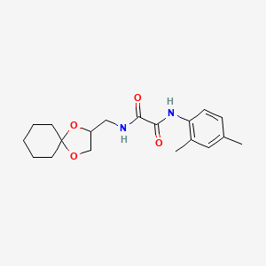 molecular formula C19H26N2O4 B3300142 N1-(1,4-dioxaspiro[4.5]decan-2-ylmethyl)-N2-(2,4-dimethylphenyl)oxalamide CAS No. 900006-82-8
