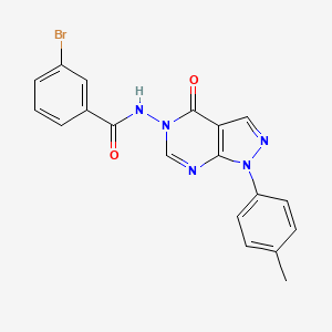 molecular formula C19H14BrN5O2 B3300150 3-bromo-N-(4-oxo-1-(p-tolyl)-1H-pyrazolo[3,4-d]pyrimidin-5(4H)-yl)benzamide CAS No. 900007-98-9