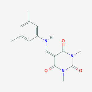 molecular formula C15H17N3O3 B330016 5-[(3,5-dimethylanilino)methylidene]-1,3-dimethyl-1,3-diazinane-2,4,6-trione 