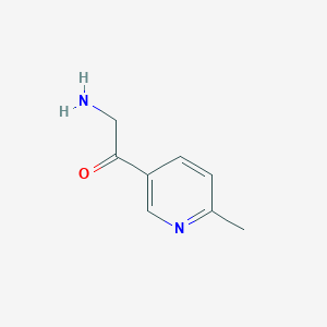 molecular formula C8H10N2O B3300178 Ethanone, 2-amino-1-(6-methyl-3-pyridinyl)- CAS No. 90006-86-3