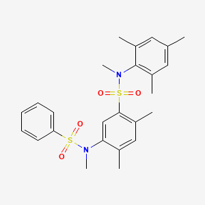 molecular formula C25H30N2O4S2 B3300195 N,2,4-trimethyl-5-(N-methylbenzenesulfonamido)-N-(2,4,6-trimethylphenyl)benzene-1-sulfonamide CAS No. 900136-97-2