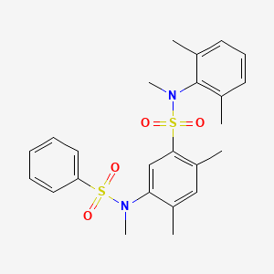 molecular formula C24H28N2O4S2 B3300199 N-(2,6-dimethylphenyl)-N,2,4-trimethyl-5-(N-methylbenzenesulfonamido)benzene-1-sulfonamide CAS No. 900136-99-4