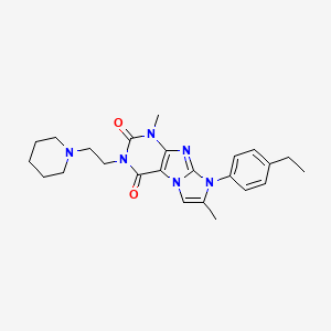 molecular formula C24H30N6O2 B3300236 6-(4-Ethylphenyl)-4,7-dimethyl-2-(2-piperidin-1-ylethyl)purino[7,8-a]imidazole-1,3-dione CAS No. 900287-55-0
