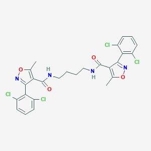molecular formula C26H22Cl4N4O4 B330026 3-(2,6-dichlorophenyl)-N-[4-({[3-(2,6-dichlorophenyl)-5-methyl-4-isoxazolyl]carbonyl}amino)butyl]-5-methyl-4-isoxazolecarboxamide 