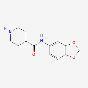 molecular formula C13H16N2O3 B3300270 N-1,3-benzodioxol-5-ylpiperidine-4-carboxamide CAS No. 900641-50-1