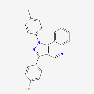 molecular formula C23H16BrN3 B3300298 3-(4-bromophenyl)-1-(4-methylphenyl)-1H-pyrazolo[4,3-c]quinoline CAS No. 901030-60-2