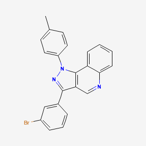 molecular formula C23H16BrN3 B3300300 3-(3-bromophenyl)-1-(4-methylphenyl)-1H-pyrazolo[4,3-c]quinoline CAS No. 901031-16-1