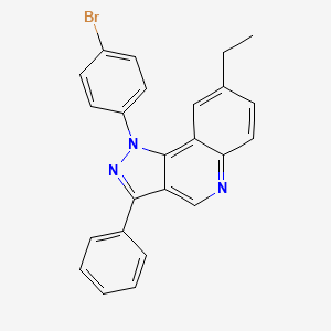 molecular formula C24H18BrN3 B3300302 1-(4-bromophenyl)-8-ethyl-3-phenyl-1H-pyrazolo[4,3-c]quinoline CAS No. 901044-31-3
