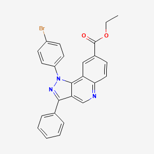molecular formula C25H18BrN3O2 B3300309 ethyl 1-(4-bromophenyl)-3-phenyl-1H-pyrazolo[4,3-c]quinoline-8-carboxylate CAS No. 901044-54-0