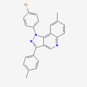 molecular formula C24H18BrN3 B3300315 1-(4-bromophenyl)-8-methyl-3-(4-methylphenyl)-1H-pyrazolo[4,3-c]quinoline CAS No. 901045-40-7