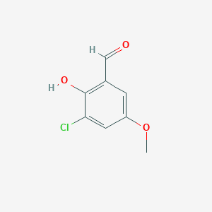 molecular formula C8H7ClO3 B3300323 3-Chloro-2-hydroxy-5-methoxybenzaldehyde CAS No. 90110-33-1