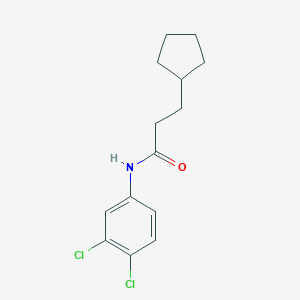 molecular formula C14H17Cl2NO B330033 3-cyclopentyl-N-(3,4-dichlorophenyl)propanamide 