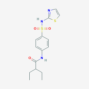 molecular formula C15H19N3O3S2 B330039 2-ethyl-N-[4-(1,3-thiazol-2-ylsulfamoyl)phenyl]butanamide 