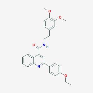 molecular formula C28H28N2O4 B330040 N-[2-(3,4-dimethoxyphenyl)ethyl]-2-(4-ethoxyphenyl)quinoline-4-carboxamide 