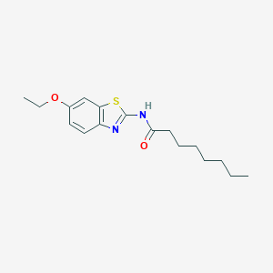 molecular formula C17H24N2O2S B330042 N-(6-ethoxy-1,3-benzothiazol-2-yl)octanamide 