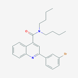 molecular formula C24H27BrN2O B330043 2-(3-bromophenyl)-N,N-dibutylquinoline-4-carboxamide 