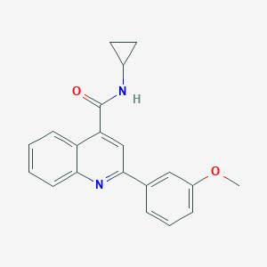 molecular formula C20H18N2O2 B330047 N-cyclopropyl-2-(3-methoxyphenyl)-4-quinolinecarboxamide 