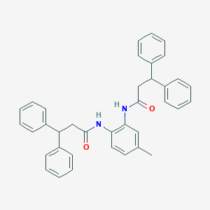 molecular formula C37H34N2O2 B330050 N-{2-[(3,3-diphenylpropanoyl)amino]-4-methylphenyl}-3,3-diphenylpropanamide 