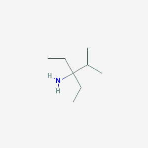 molecular formula C8H19N B3300502 3-Ethyl-2-methylpentan-3-amine CAS No. 90225-52-8