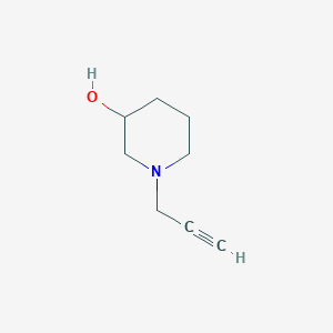 molecular formula C8H13NO B3300507 1-Prop-2-ynyl-piperidin-3-ol CAS No. 902270-72-8