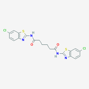 molecular formula C20H16Cl2N4O2S2 B330054 N,N'-bis(6-chloro-1,3-benzothiazol-2-yl)hexanediamide 