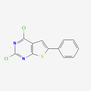 molecular formula C12H6Cl2N2S B3300548 2,4-Dichloro-6-phenylthieno[2,3-d]pyrimidine CAS No. 902765-47-3