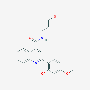 molecular formula C22H24N2O4 B330056 2-(2,4-dimethoxyphenyl)-N-(3-methoxypropyl)quinoline-4-carboxamide 
