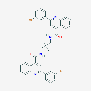 molecular formula C37H30Br2N4O2 B330058 2-(3-bromophenyl)-N-[3-({[2-(3-bromophenyl)-4-quinolinyl]carbonyl}amino)-2,2-dimethylpropyl]-4-quinolinecarboxamide 