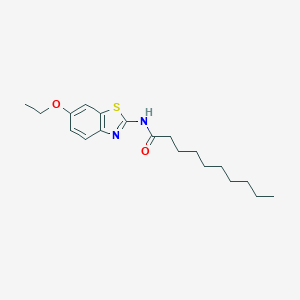 molecular formula C19H28N2O2S B330060 N-(6-ethoxy-1,3-benzothiazol-2-yl)decanamide 