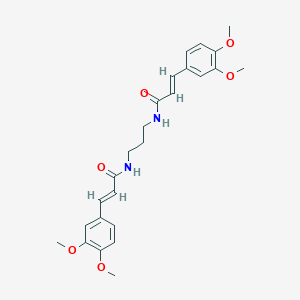 molecular formula C25H30N2O6 B330061 3-(3,4-dimethoxyphenyl)-N-(3-{[3-(3,4-dimethoxyphenyl)acryloyl]amino}propyl)acrylamide 