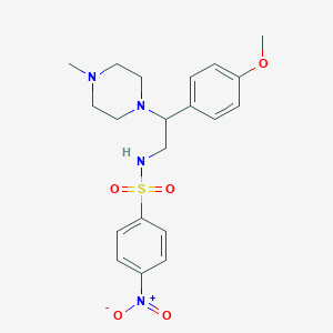 molecular formula C20H26N4O5S B3300619 N-(2-(4-methoxyphenyl)-2-(4-methylpiperazin-1-yl)ethyl)-4-nitrobenzenesulfonamide CAS No. 903253-62-3