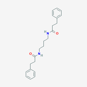 molecular formula C22H28N2O2 B330062 3-phenyl-N-{4-[(3-phenylpropanoyl)amino]butyl}propanamide 
