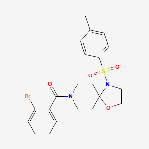 molecular formula C21H23BrN2O4S B3300623 (2-Bromophenyl)(4-tosyl-1-oxa-4,8-diazaspiro[4.5]decan-8-yl)methanone CAS No. 903253-92-9