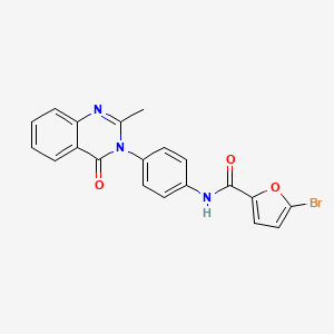 molecular formula C20H14BrN3O3 B3300624 5-bromo-N-(4-(2-methyl-4-oxoquinazolin-3(4H)-yl)phenyl)furan-2-carboxamide CAS No. 903264-34-6