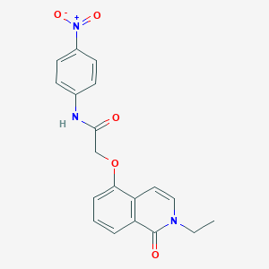 molecular formula C19H17N3O5 B3300630 2-((2-ethyl-1-oxo-1,2-dihydroisoquinolin-5-yl)oxy)-N-(4-nitrophenyl)acetamide CAS No. 903269-61-4