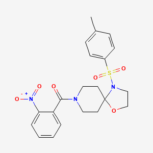 molecular formula C21H23N3O6S B3300658 (2-Nitrophenyl)(4-tosyl-1-oxa-4,8-diazaspiro[4.5]decan-8-yl)methanone CAS No. 903341-65-1