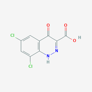 molecular formula C9H4Cl2N2O3 B3300705 6,8-Dichloro-4-oxo-1,4-dihydrocinnoline-3-carboxylic acid CAS No. 90415-34-2