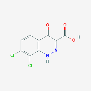 molecular formula C9H4Cl2N2O3 B3300706 7,8-Dichloro-4-oxo-1,4-dihydrocinnoline-3-carboxylic acid CAS No. 90415-35-3